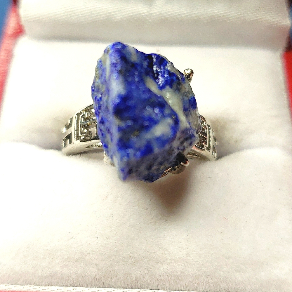 *Rough Natural Sodalite Statement Ring - image 3